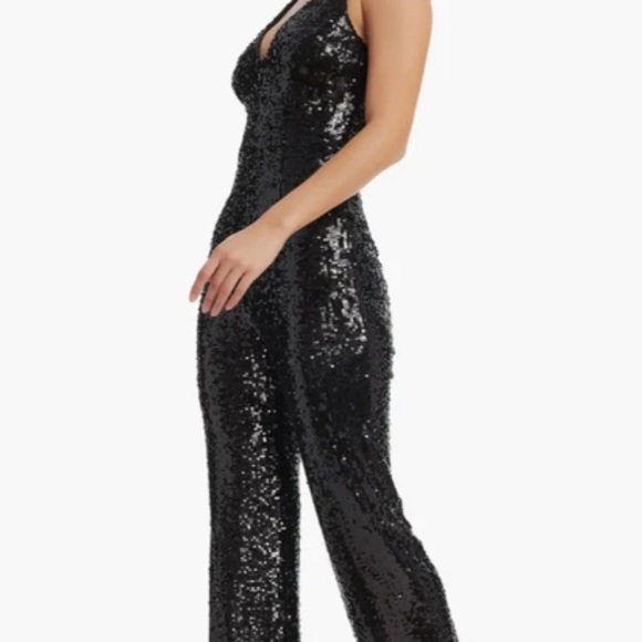 Dress the Population Pants - NWT Dress the Population Charlie Sequin Wide Leg Jumpsuit 1X $318